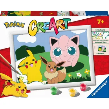 Hračka RAVENSBURGER CreArt Pokémoni Namaluj si obraz kreativní set v krabici | 65554
