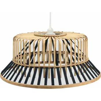 Stojací lampa Stropní světlo DKD Home Decor Kaštanová Černá Bambus 50 W 60 x 60 x 30 cm 60 x 60 x 25 cm