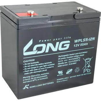 Záložní baterie LONG baterie 12V 55Ah M6 LongLife 12 let (WPL55-12N)