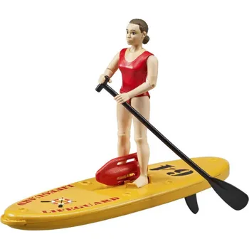 BRUDER 62785 Záchranný vodní set plavčík s paddleboardem | 224228