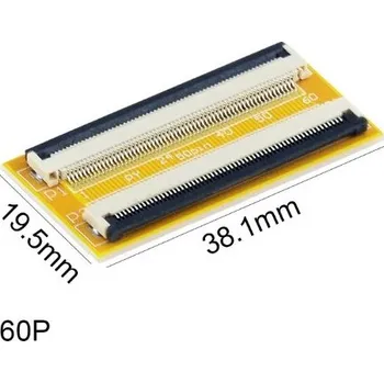 Elektrický konektor konvertor 60p to 60p pro FFC kabely - rozteč 0,5mm