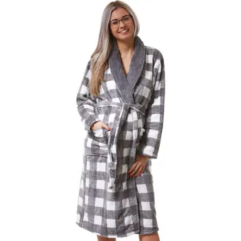 Dámský župan Těhotenský a kojící župan do porodnice 1Z1106 šedá l