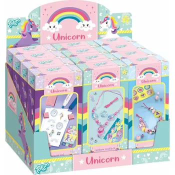 kreativní sada Kreativní holčičí sada jednorožec Razítka / Náramek / Náhrdelník 3 druhy | 890021