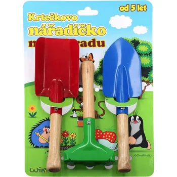 Hračka na písek Nářadí dětské dřevo/kov zahradní set 3ks Krtek (Krteček) Krtečkovo nářadíčko | 406886