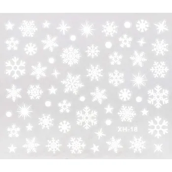 BIO NAILS Nálepka Vánoce XH-18 bílá