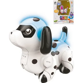 Robot Robot pejsek interaktivní 8cm jezdící po namalované čáře mění barvu na baterie | 379929