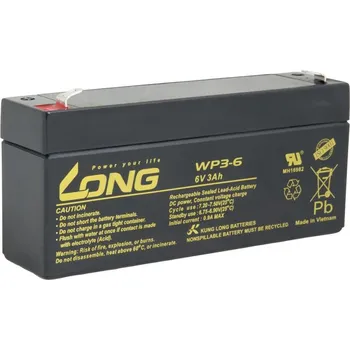 Záložní baterie LONG baterie 6V 3Ah F1 (WP3-6)