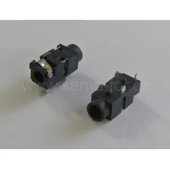 Redukce konektor 3,5 stereo jack zásuvka black - 16