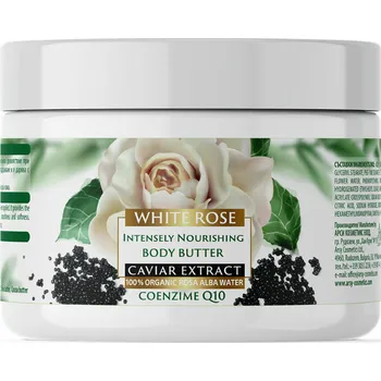 Tělové mléko NATURAL ROSE WHITE ROSE tělové máslo s extraktem z kaviáru, 350 ml