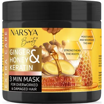 Vlasová regenerace Arsy Cosmetics GINGER & HONEY & KERATIN 3 minutová maska na vlasy, 350 ml