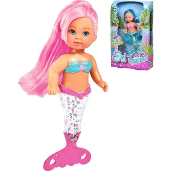 SIMBA Panenka Evička 14cm mořská víla třpytková průhledná ploutev 3 barvy | 19