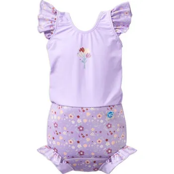Kojenecké oblečení Splash About Plavky Happy Nappy kostýmek - Lilac Spring Frills s volánky Vel. M