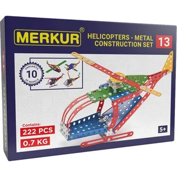 Stavebnice Merkur MERKUR M 013 Helikoptéra 222 dílků *KOVOVÁ STAVEBNICE* | 87286