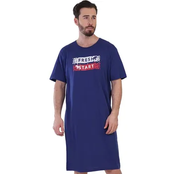 Pánské pyžamo Tmavá modrá noční košile pro muže FRESH START 1P1664 modrá xl