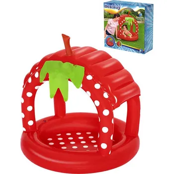 Dětský bazének BESTWAY Baby bazének nafukovací 91x91x91cm jahoda se stříškou 52387 | 47045