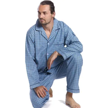 Pánské pyžamo Pánské pyžamo, flanel 1P0614 modrá 5xl