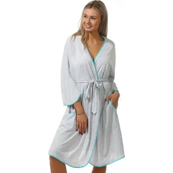 Dámský župan Župan pro ženy či dívky 1g0371 šedá 2xl