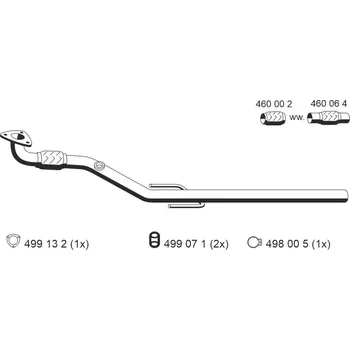 Výfuková trubka Výfuková trubka ERNST 043434