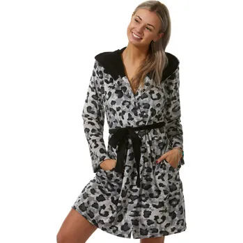 Dámský župan Župan pro ženy luxusní samet - velur 1g0379 vzorovaná 1xl