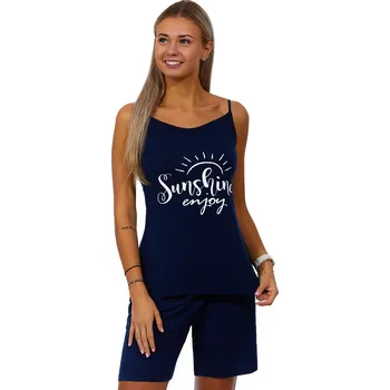 Dámské noční prádlo Modré jemné pyžamo pro ženy SUNSHINE ENJOY - big 1D1240 modrá 5xl