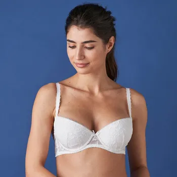 Podprsenka Blancheporte Vyztužená podprsenka s push-up efektem, s kosticemi slonová kost 70D