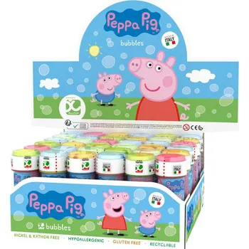 Bublifuk Bublifuk Peppa Pig 60ml dětský bublifukovač s hrou ve víčku | AS214