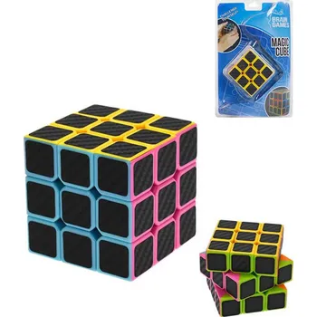 Hlavolam Hra Rubikova kostka černá 6,5cm dětský hlavolam plast | 890021