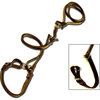 Vodítko pro psa Zubíček Vypouštěcí vodítko s obojkem-vypouštění od pasu Barva: Přírodní, Délka: 50 cm