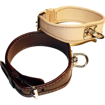 Obojek pro psa Zubíček Barvářský obojek, podšitý tenkou kůží Barva: Hnědá, Délka: 60 cm