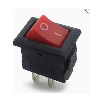vypínač Kolébkový spínač 2-pozice 250V/3A 125V 6A červený