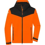 James&Nicholson Pánská softshellová bunda JN1180 Neon Orange-Black XXL