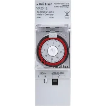 spínaný zdroj Časový spínač na lištu DIN VS 20.18 230 V AC, počet kanálů: 1 Muller