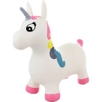 Hopsadlo Baby hopsadlo Jednorožec 58x52x53cm skákací zvířátko set s pumpičkou guma | 495181