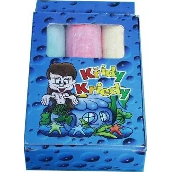 Křídy chodníkové barevné kulaté Set 3ks 3 barvy v krabičce na chodník | 406886