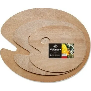 Paleta na barvy Paleta oválná dřevěná 30x40cm