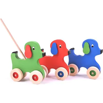 Dřevěná hračka CEEDA DŘEVO Pejsek jezdík na tyči 3 barvy *DŘEVĚNÉ HRAČKY* | 42