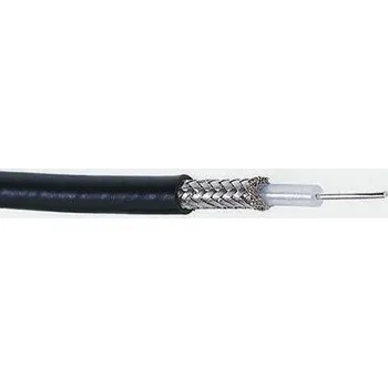 Anténní kabel Koaxiální kabel RG223/U, Černá Polyvinylchlorid PVC, vnější průměr: 5.38mm 100m Bedea Bez koncovky