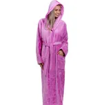 Lila, světle fialový luxusní dlouhý župan pro ženu z extra froté MOŘSKÝ SVĚT A MUŠLIČKY 1ZF3022 fialová l-xl