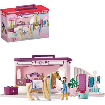 SCHLEICH Butik pro koně herní set koník se 2 figurkami s doplňky plast | 42