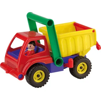 Hra na zahradu LENA Auto barevné aktivní sklápěč 27cm s řidičem na písek 4150 | AS130