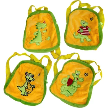 Dětský batoh PLYŠ Batoh na záda dětský s dinosaurem žlutozelený 4 druhy | 461612