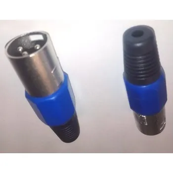 Redukce konektor XLR 3 pin male silver/blue