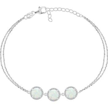 Náramek Brilio Silver Okouzlující stříbrný náramek se syntetickými opály BRC71W + 2 měsíce na vrácení zboží