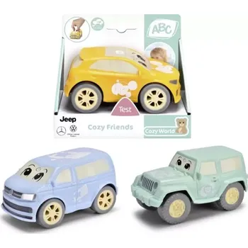 autíčko Dickie ABC Auto baby Cozy Friends zpětný chod s očima 3 druhy 11 cm