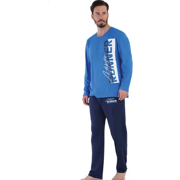Pánské pyžamo Královsky modré i tmavě modré pyžamo pro muže PUNNER RUNNER 1P1614 modrá m