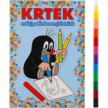 omalovánky AKIM Maluj podle barevných teček Krtek (Krteček) omalovánky s voskovkami | 14