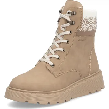 Dámská zimní obuv DÁMSKÉ KOTNÍKOVÉ BOTY RIEKER 70403-20 BÉŽOVÁ Barva: BÉŽOVÁ, Velikost: 40
