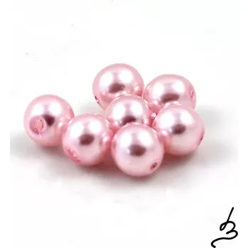 Korálek Skleněné perly korálky 6mm růžové – 15 ks