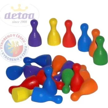 Figurka DETOA DŘEVO Figurky 25mm sada 24kusů v sáčku | 96862