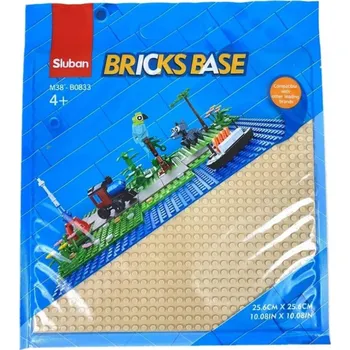 Stavebnice Sluban SLUBAN Základní deska písková 25x25cm podložka na stavění pro stavebnice | 63294